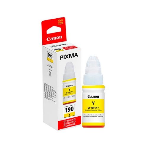 Botella de tinta Canon Pixma 190A Amarillo|ProNet Tecnología  