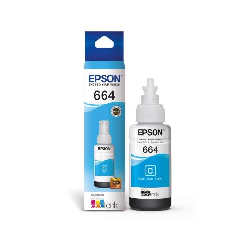 Botella de tinta para Epson T664 Cian | ProNet Tecnología  