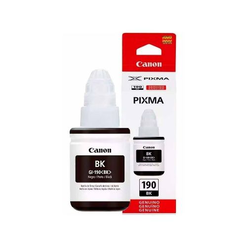 Botella de tinta Canon Pixma 190Bk Negro | ProNet Tecnología  