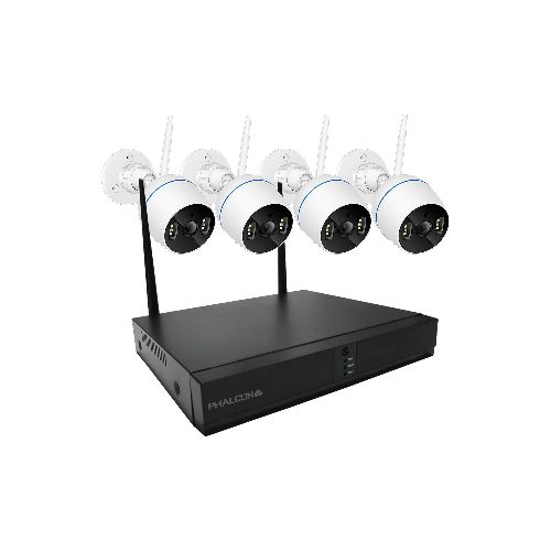 KIT Nvr 8CH 1080P, 4 Camaras 1080P 3mp Inalambricas, 5 tranformadores 2A, Nube App Xmeye  