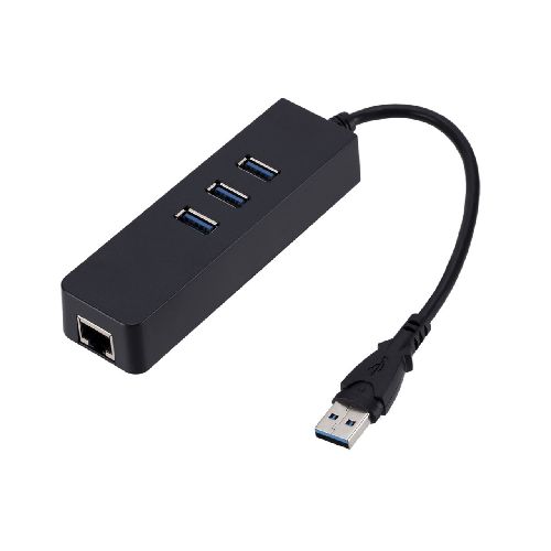 Hub USB 3 Puertos 3.0 con Adaptador Ethernet  