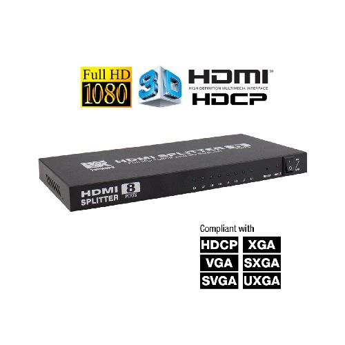 Splitter HDMI 8 vias BK  