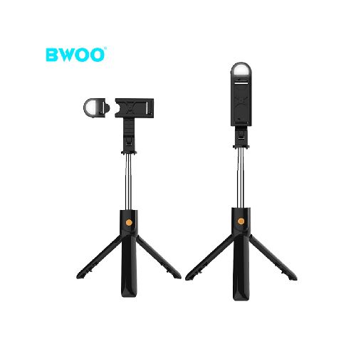 Selfie Stick  Bt 3 en 1  Tripode, Luz, Remoto Extensible  Bwoo