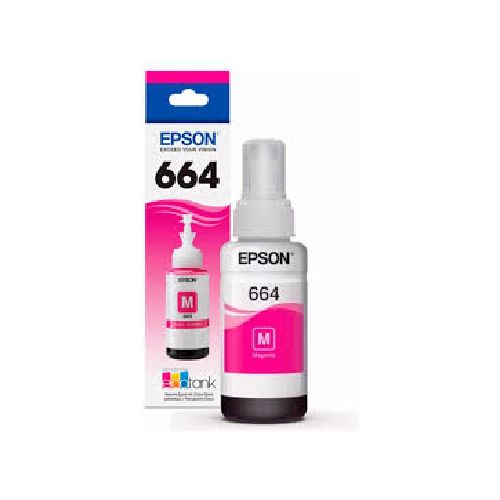 Epson T664 – Magenta – original – cartucho de tinta – para Epson L380, L386, L395, L495; EcoTank ET-2600, 2650, L1455, L396, L606, L656 