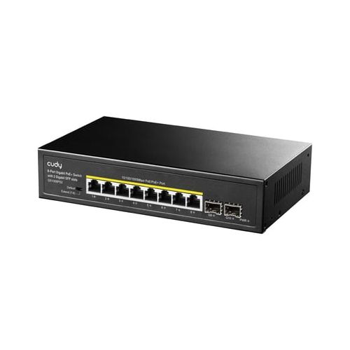 Switch Cudy Gigabit 8 Puertos Poe+ y 2 SFP 