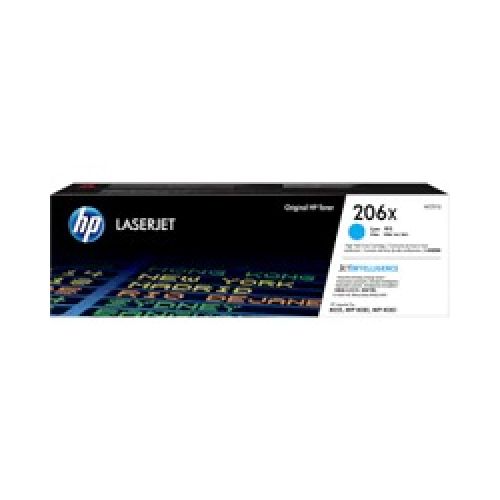 HP 206X – Alto rendimiento – cián – original – LaserJet – cartucho de tóner (W2111X) – para Color LaserJet Pro M255dw, M255nw, MFP M282nw, MFP M283cdw, MFP M283fdn, MFP M283fdw 