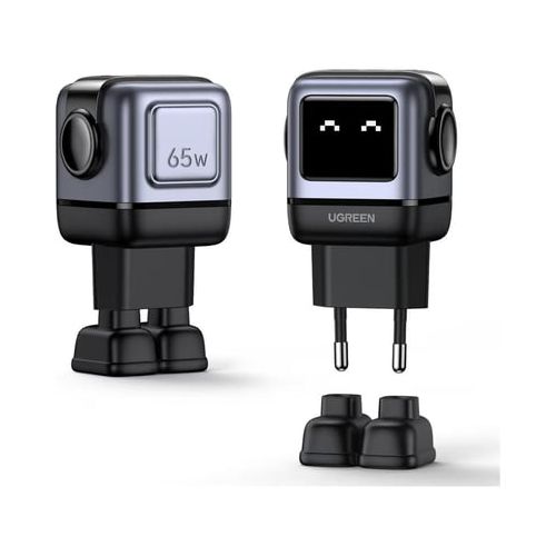 Ugreen Cargador Mini Robot 2usb/usb-c 65w 