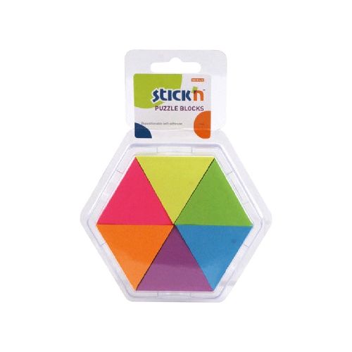 NOTAS POST ADHESIVAS COLORES FLUO PUZZLE X6  STICK´N