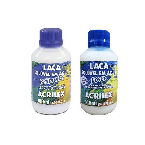 LACA AL AGUA MATE O BRILLANTE ACRILEX 100ML.  