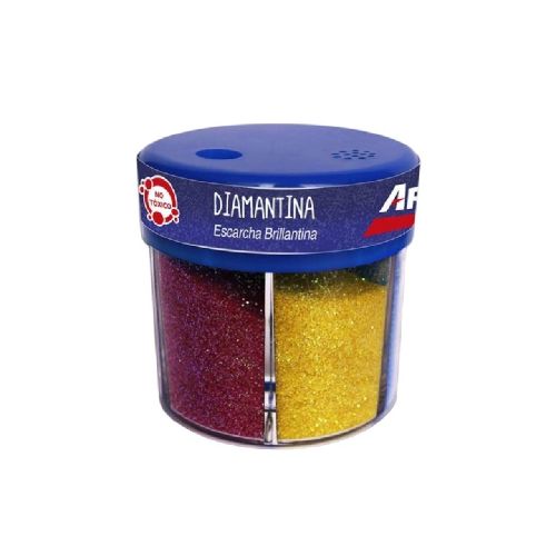 BRILLANTINA GLITTER TIPO SALERO NEON X6 COLORES  