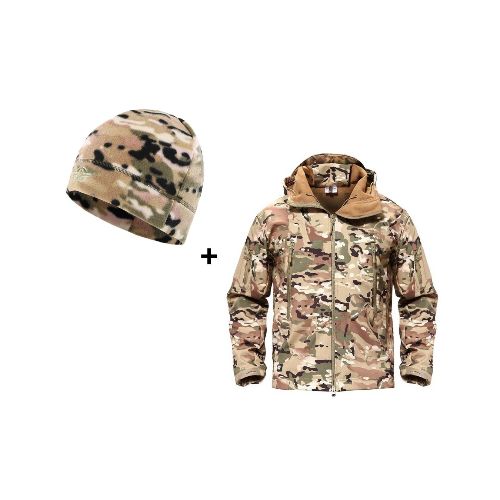 Combo Campera Tácticas Impermeable + Gorro Micro Polar - Multicam — Aventureros