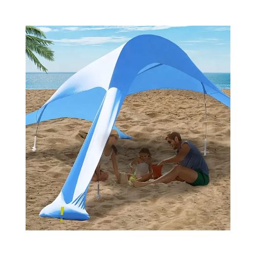 Gazebo carpa de playa, 4 patas - Celeste — Aventureros