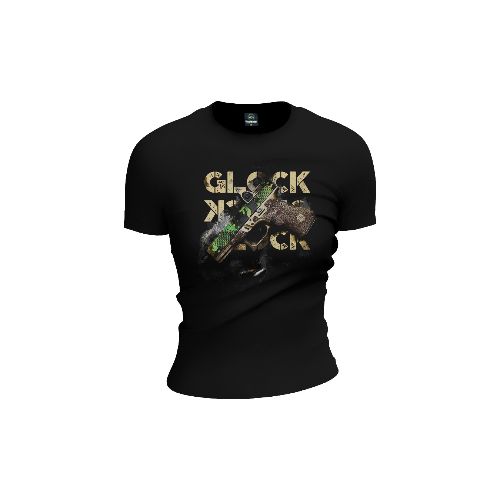 Remera manga corta dama pistola Glock - Camo — Aventureros