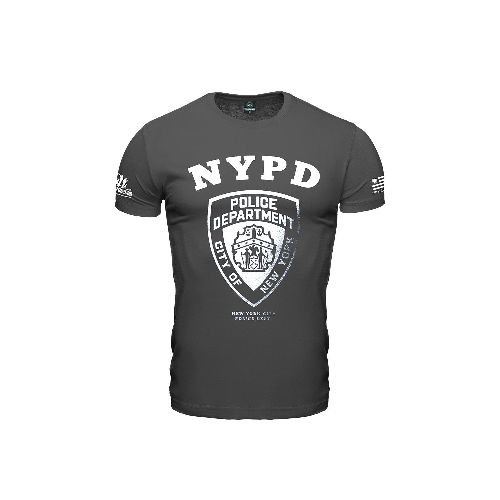 Remera manga corta Police NYPD - Gris — Aventureros