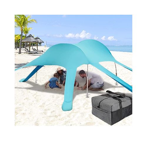 Gazebo carpa de playa, 6 patas - Verde — Aventureros