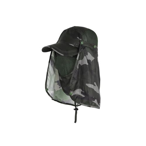 Gorro de visera con cubre rostro y cubre nuca - Camuflados - Woodland — Aventureros