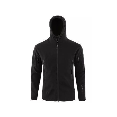 Campera táctica en micropolar - Negro — Aventureros