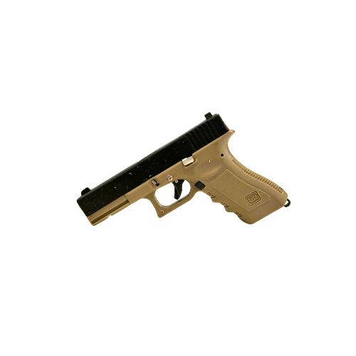 Llavero mini pistola Glock 17 6 balas - Caqui — Aventureros