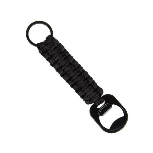 Llavero paracord con destapador - Negro — Aventureros