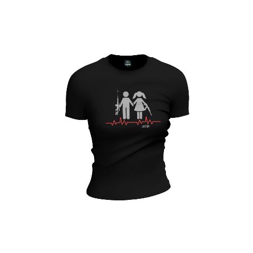 Remera manga corta dama Couple - Rojo — Aventureros