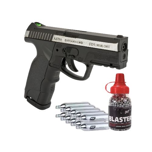 Combo pistola Steyr M9-A1 + BBs 4.5mm + 10 garrafas CO2  Action Sport Games