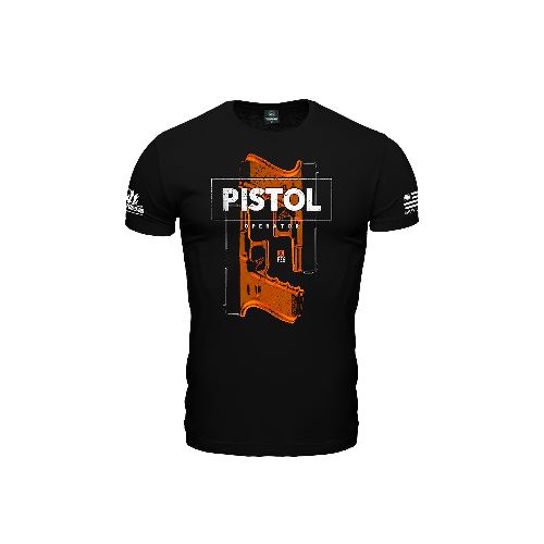 Remera manga corta pistola Glock - Naranja — Aventureros