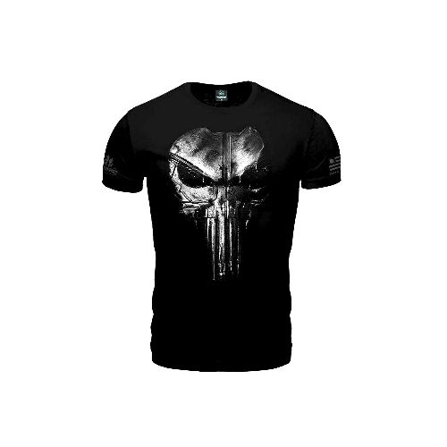 Remera manga corta Punisher Skull - Negro — Aventureros