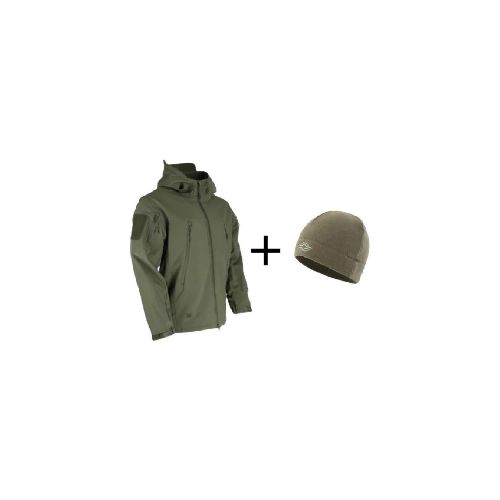 Combo Campera Tácticas Impermeable + Gorro Micro Polar - Verde — Aventureros