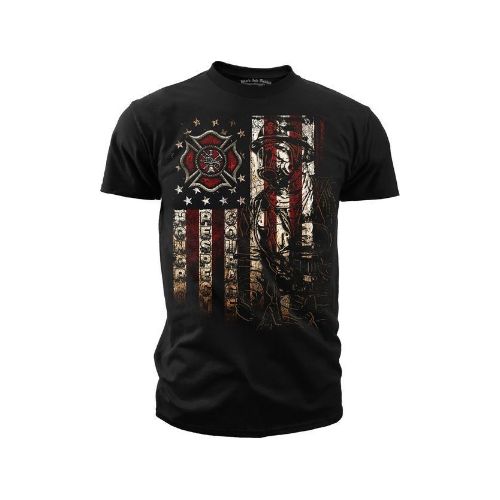 Remera con diseño militar - Black Ink - Firefighter — Aventureros