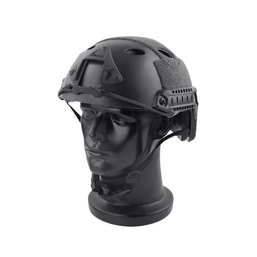 Casco táctico FAST E - Negro — Aventureros