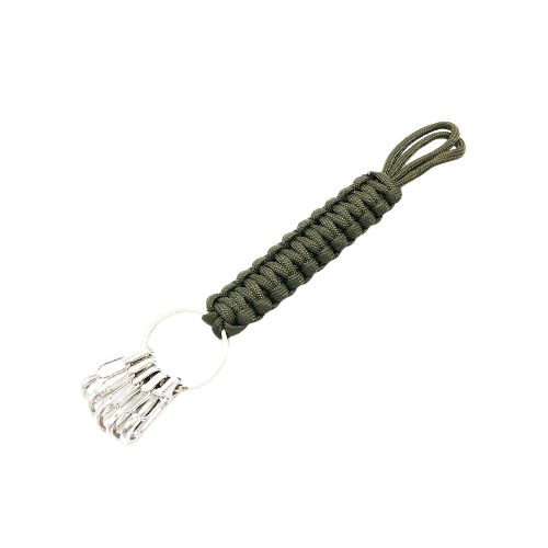 Llavero paracord varios enganches - Verde — Aventureros