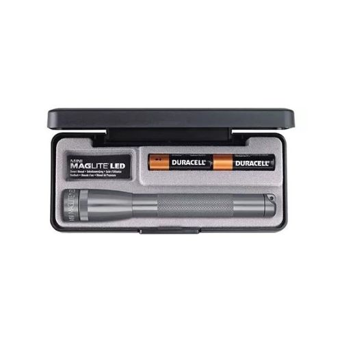 Mini linterna Maglite en caja + 2 pilas AA - Gris — Aventureros