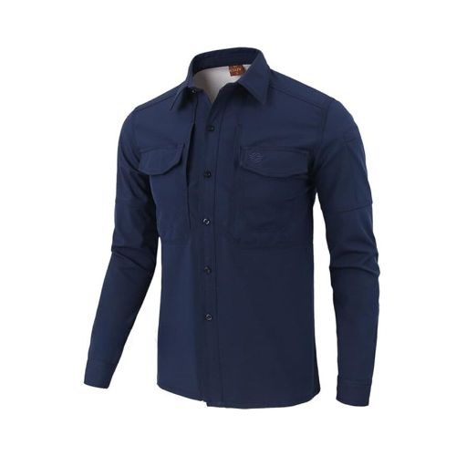 Camisa táctica con interior afelpado - Azul — Aventureros