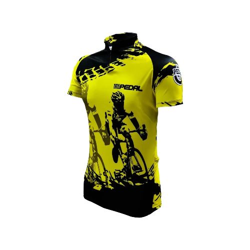 Camiseta de ciclismo con bolsillos - Amarillo — Aventureros