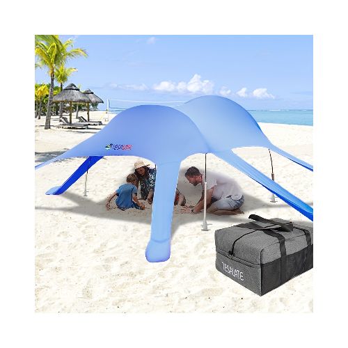 Gazebo carpa de playa, 6 patas - Celeste — Aventureros