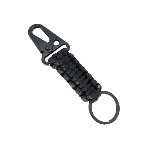 Llavero paracord con gancho - Negro — Aventureros