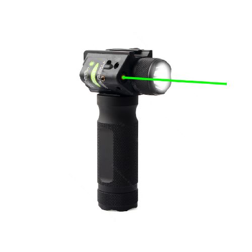 Empuñadura grip vertical linterna y laser verde — Aventureros