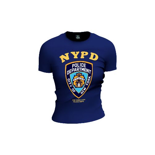 Remera manga corta dama Police NYPD - Azul — Aventureros