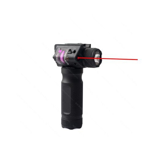 Empuñadura grip vertical linterna y laser rojo - Negro — Aventureros