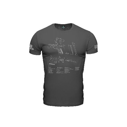 Remera manga corta Diagrama Glock - Gris — Aventureros