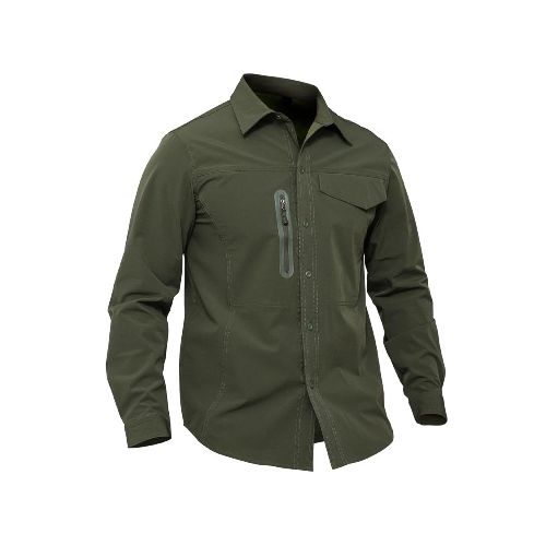 Camisa táctica con bolsillo - Verde — Aventureros