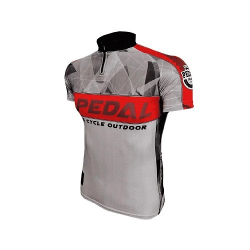 Camiseta de ciclismo con bolsillos - Rojo — Aventureros