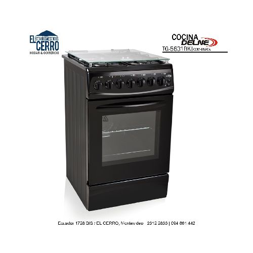 COCINA DELNE TG-5631 | COMBINADA - NEGRA