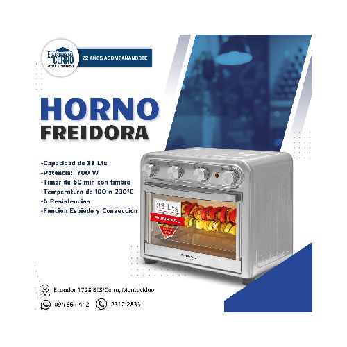 HORNO CON FREIDORA S/ACEITE - PUNKTAL