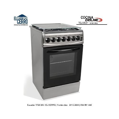 COCINA DELNE TG-5631 | COMBINADA - ACERO