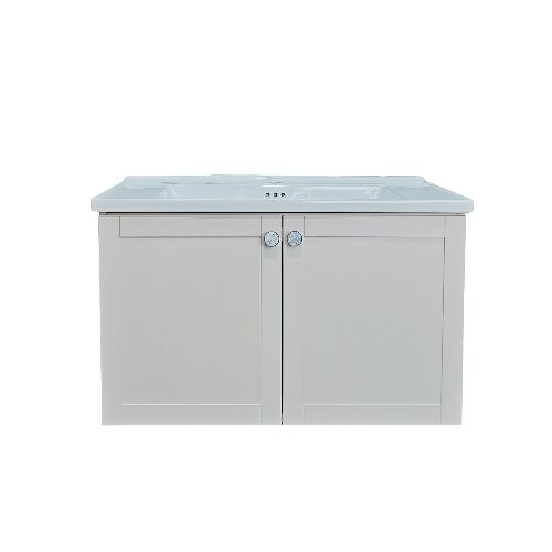 Mueble Baño En Mdf 80X50X45 Beige Incluye Bacha C/Perf Para Griferia — Acher Cerámicas