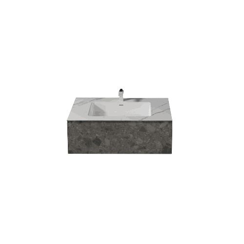 Mueble De Baño 89.2X513.9X35 Gris Tipo Piedra Con Mesada Marmolada Aqualia — Acher Cerámicas