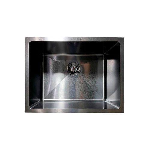 PILETA DE COCINA CUADRADA NEGRA ACERO INOXIDABLE 58.4X45.7X25.4 INCLUYE DESAGUE Y CANASTILLA AQUALIA — Acher Cerámicas