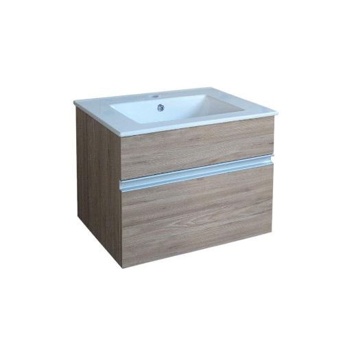 MUEBLE BAÑO EN MELAMINA 61X46X47.5CM COLOR NOGAL C/BACHA LOZA — Acher Cerámicas