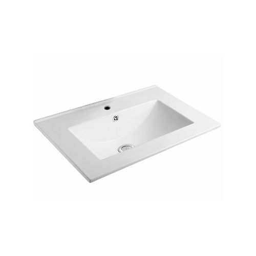 Bacha rectangular para SOBREPONER de loza blanca 61X39,5X18CM — Acher Cerámicas